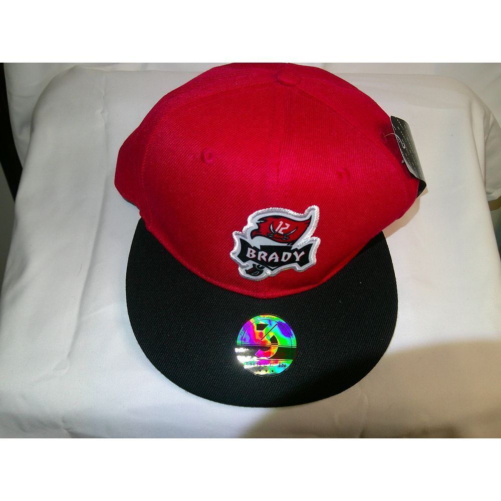 NFL Tampa Bay Buccaneers Brady Snapback Cap Red Black Football Fan‎ Gear NWT